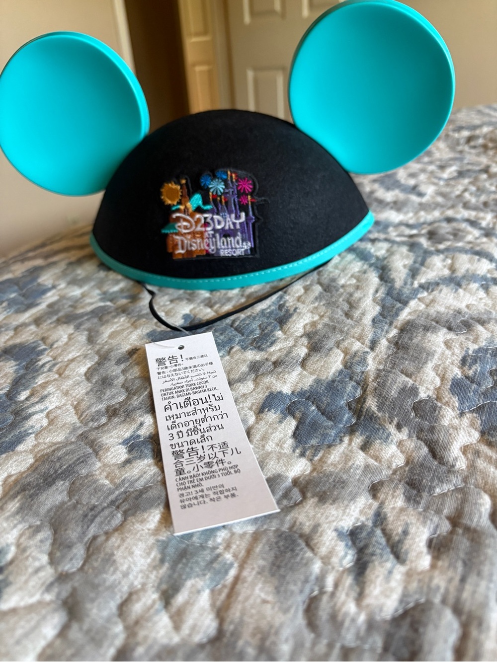 Disney D23 Teal & Black Mickey Ears Hat